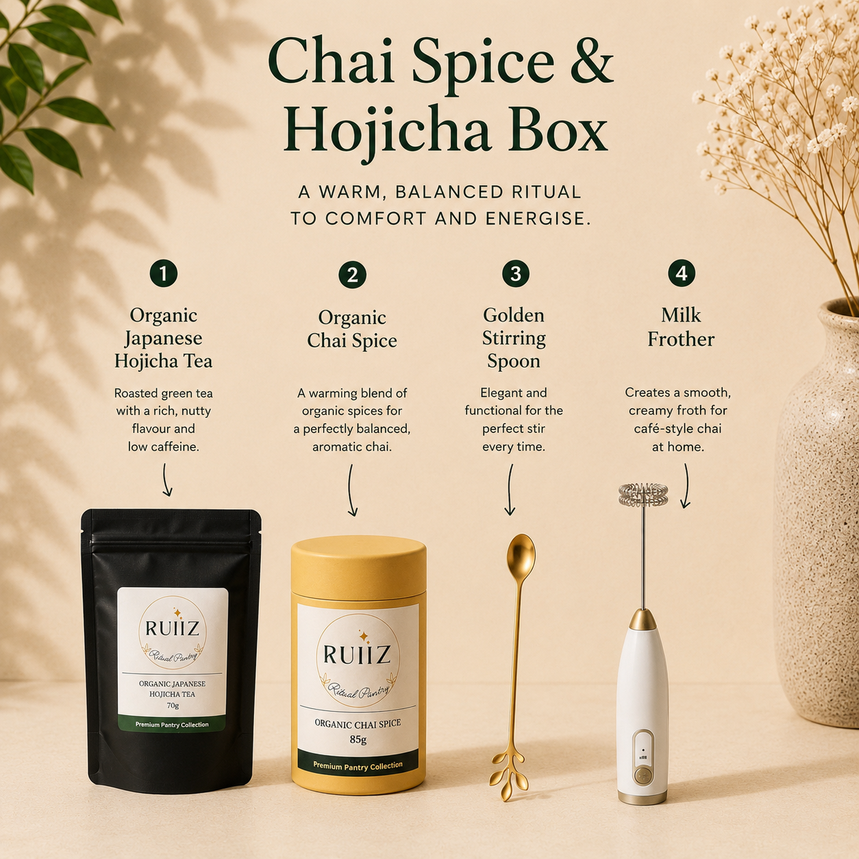 The Chai Spice & Hojicha Box