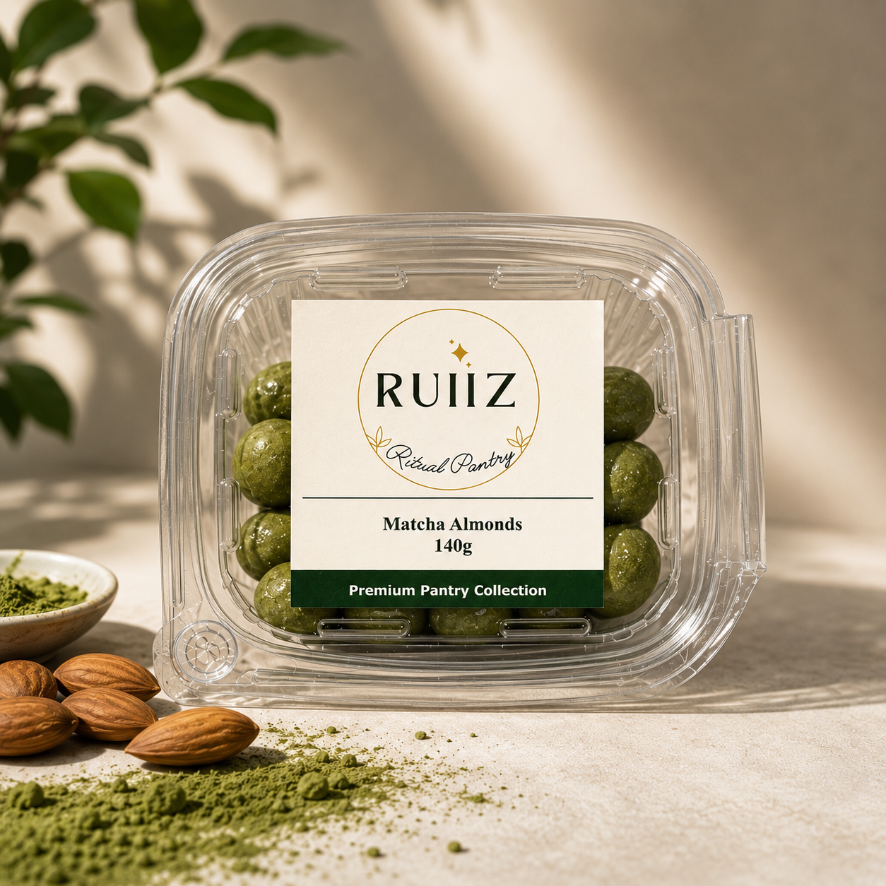 Matcha Chocolate Coated Almonds